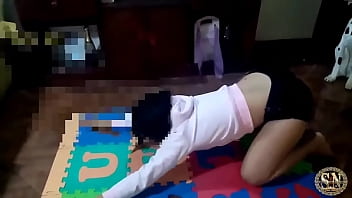 My brother's wife performs yoga in the living room - she asks me to help her train with my cock in her big ass - bbc yoga teacher penetrates cheating wife.
