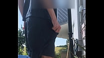 hairy teen nakedoutside with his uncut penis